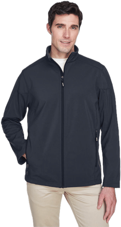 An image of a Custom Core 365 Men's Cruise Two Layer Fleece Bonded Soft Shell Jacket!