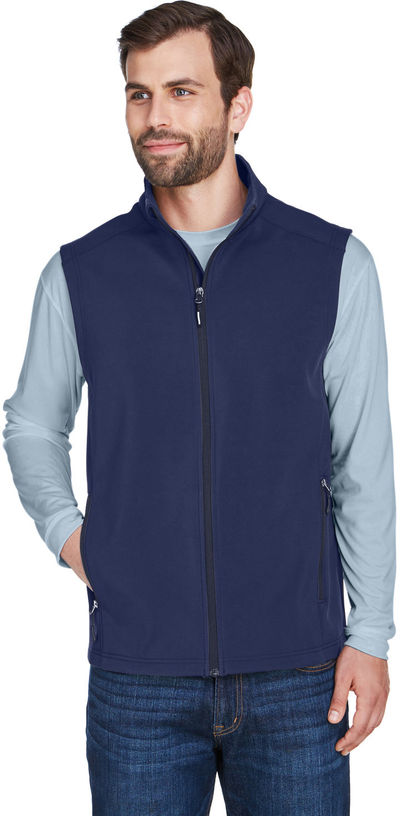 An image of a Custom Core 365 Men's Cruise Two Layer Fleece Bonded Soft Shell Vest!