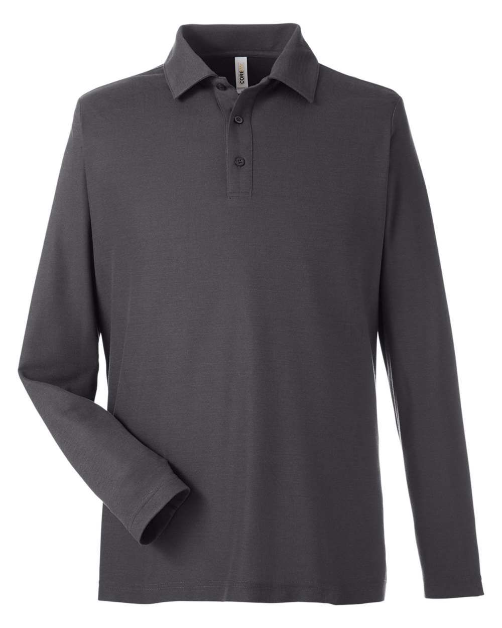 Core 365 Men's Fusion ChromaSoft™ Long Sleeve Pique Polo in Carbon