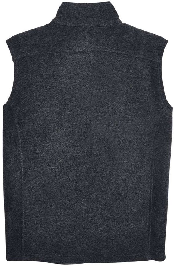 An image of a Custom Core 365 Men's Journey Fleece Vest in Heather Charcoal!