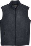 An image of a Custom Core 365 Men's Journey Fleece Vest in Heather Charcoal!