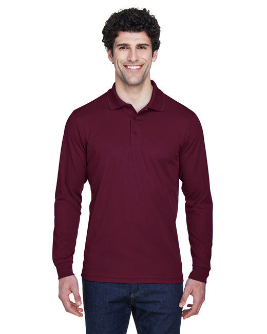Core 365 Men's Pinnacle Performance Long Sleeve Piqué Polo