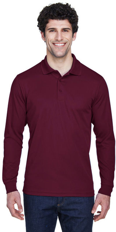 An image of a Custom Core 365 Men's Pinnacle Performance Long Sleeve Piqué Polo!
