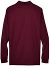 An image of a Custom Core 365 Men's Pinnacle Performance Long Sleeve Pique Polo in Burgundy!