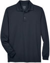 An image of a Custom Core 365 Men's Pinnacle Performance Long Sleeve Pique Polo in Carbon!