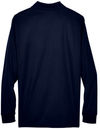 An image of a Custom Core 365 Men's Pinnacle Performance Long Sleeve Pique Polo in Classic Navy!
