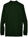 An image of a Custom Core 365 Men's Pinnacle Performance Long Sleeve Pique Polo in Forest!
