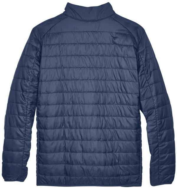 An image of a Custom Core 365 Men's Prevail Packable Puffer in Classic Navy!