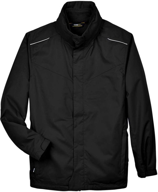 An image of a Custom Core 365 Men's Region 3 in 1 Jacket with Fleece Liner in Black!