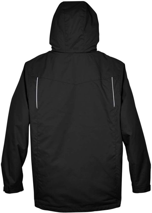 An image of a Custom Core 365 Men's Region 3 in 1 Jacket with Fleece Liner in Black!
