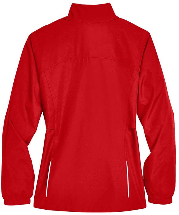 An image of a Custom Core 365 Motivate Unlined Lightweight Ladies Jacket in Classic Red!