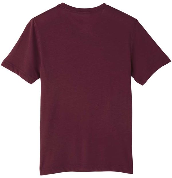 An image of a Custom Core 365 Youth Fusion ChromaSoft Performance T Shirt in Burgundy!