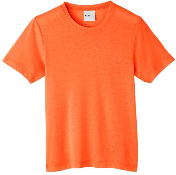 An image of a Custom Core 365 Youth Fusion ChromaSoft Performance T Shirt in Campus Orange!