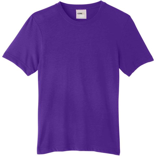 An image of a Custom Core 365 Youth Fusion ChromaSoft Performance T Shirt in Campus Purple!