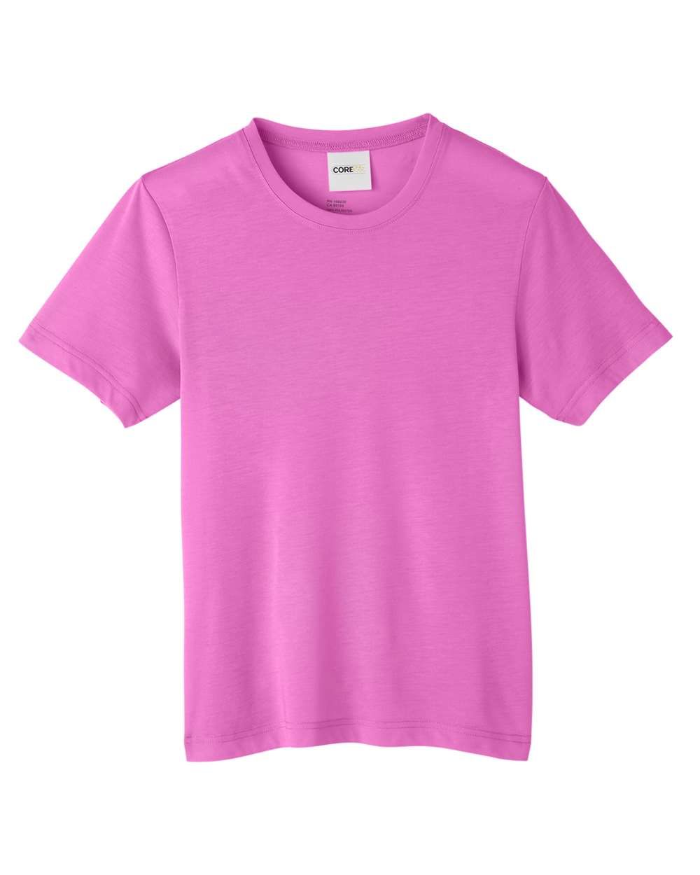 Core 365 Youth Fusion ChromaSoft Performance T Shirt in Charity Pink