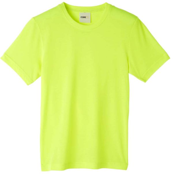 An image of a Custom Core 365 Youth Fusion ChromaSoft Performance T Shirt in Safety Yellow!
