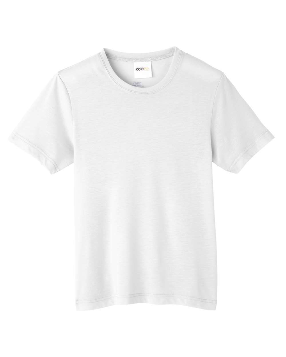 Core 365 Youth Fusion ChromaSoft Performance T Shirt in White