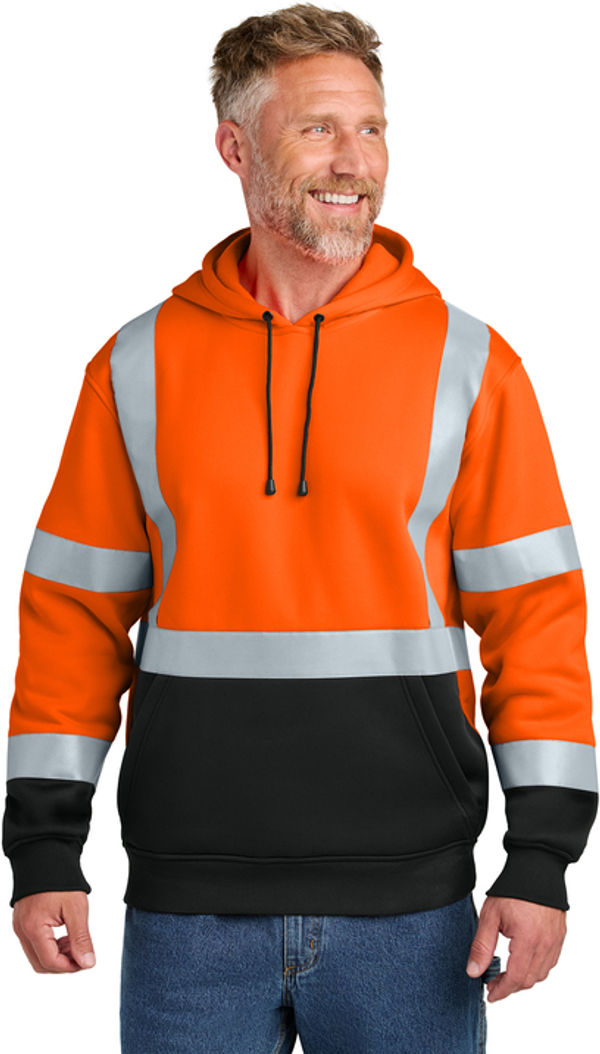 An image of a Custom Cornerstone ANSI 103 Class 3 Heavy Duty Fleece Pullover Hoodie!