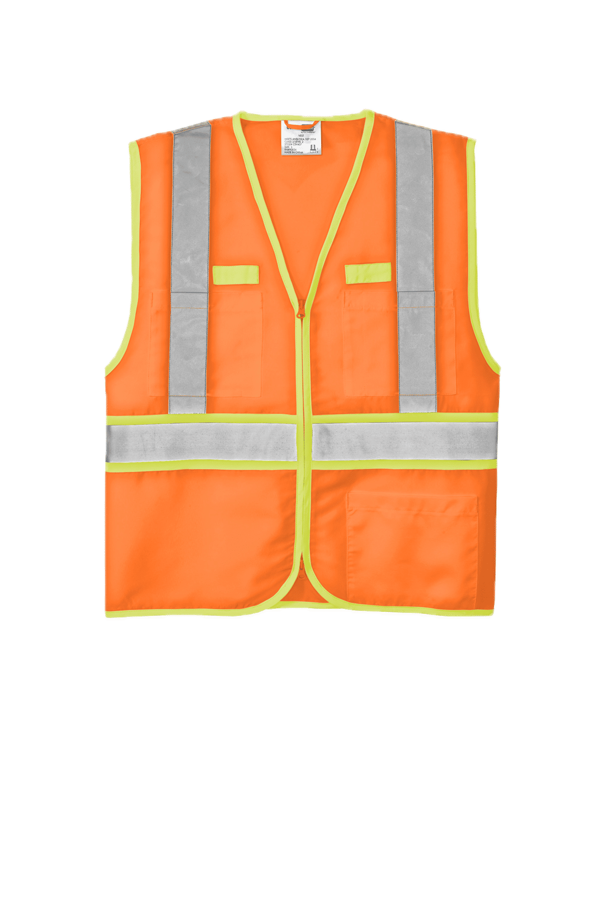 CornerStone ANSI 107 Class 2 Dual Color Safety Vest in Safety Orange/Safety Yellow