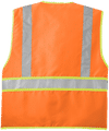 Am image of a Custom CornerStone ANSI 107 Class 2 Dual Color Safety Vest in Safety Orange/Safety Yellow!