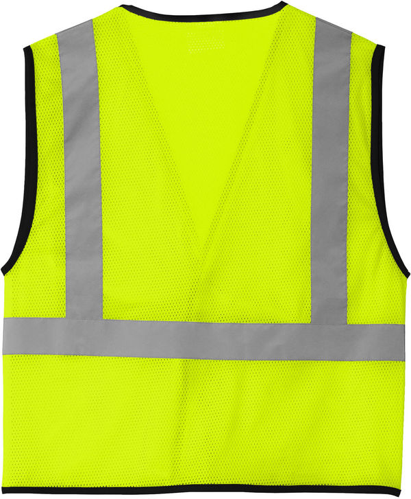 An image of a Custom CornerStone ANSI 107 Class 2 Economy Mesh One Pocket Vest in Safety Yellow!