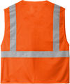 An image of a Custom CornerStone ANSI 107 Class 2 Economy Mesh Zippered Vest in Safety Orange!
