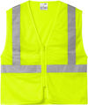 An image of a Custom CornerStone ANSI 107 Class 2 Economy Mesh Zippered Vest in Safety Yellow!