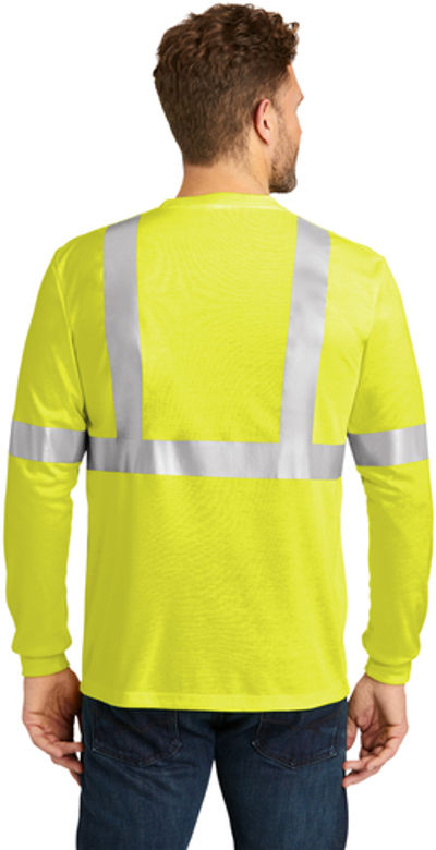 An image of a Custom CornerStone ANSI 107 Class 2 Long Sleeve Safety T Shirt!