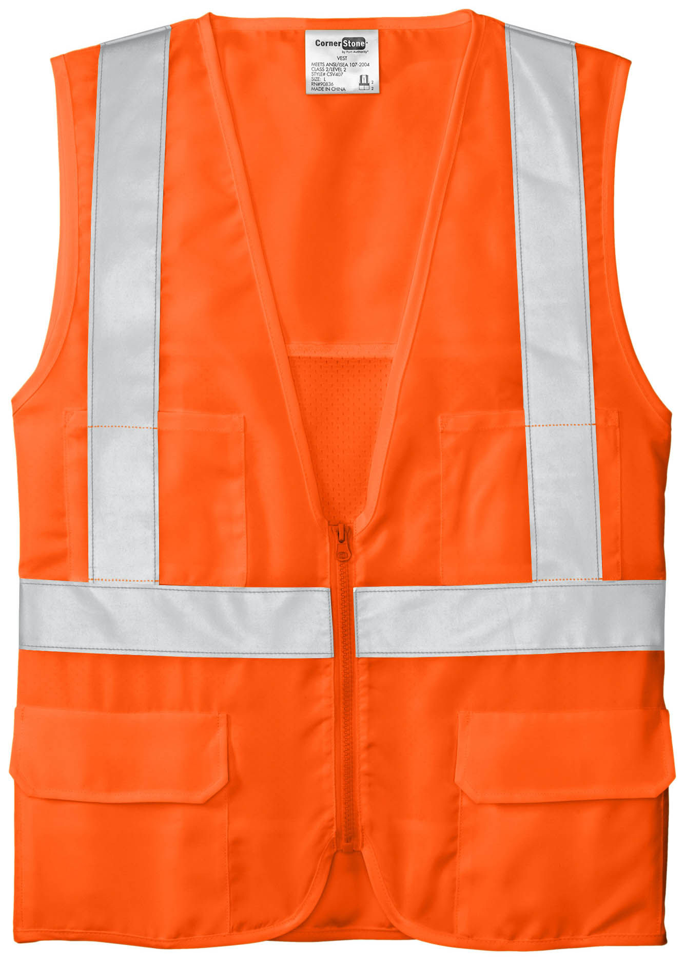 CornerStone ANSI 107 Class 2 Mesh Back Safety Vest