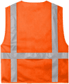 Am image of a Custom CornerStone ANSI 107 Class 2 Mesh Six Pocket Zippered Vest in Safety Orange!