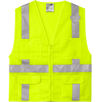 An image of a Custom CornerStone ANSI 107 Class 2 Mesh Six Pocket Zippered Vest in Safety Yellow!