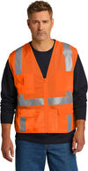 An image of a Custom CornerStone ANSI 107 Class 2 Mesh Six Pocket Zippered Vest!