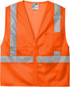 An image of a Custom CornerStone ANSI 107 Class 2 Mesh Zippered Vest in Safety Orange!