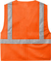 An image of a Custom CornerStone ANSI 107 Class 2 Mesh Zippered Vest in Safety Orange!