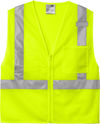 An image of a Custom CornerStone ANSI 107 Class 2 Mesh Zippered Vest in Safety Yellow!