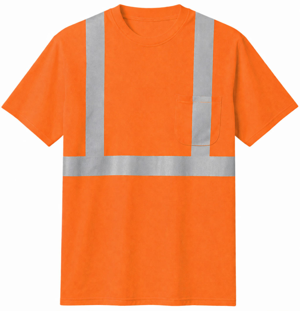 CornerStone ANSI 107 Class 2 Safety T Shirt in Safety Orange/Reflective