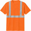 An image of a Custom CornerStone ANSI 107 Class 2 Safety T Shirt in Safety Orange/Reflective!
