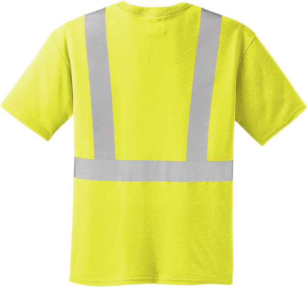 Am image of a Custom CornerStone ANSI 107 Class 2 Safety T Shirt in Safety Yellow/Reflective!