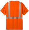 An image of a Custom CornerStone ANSI 107 Class 2 Segmented Tape Tee in Safety Orange!