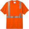 An image of a Custom CornerStone ANSI 107 Class 2 Segmented Tape Tee in Safety Orange!