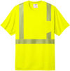 An image of a Custom CornerStone ANSI 107 Class 2 Segmented Tape Tee in Safety Yellow!
