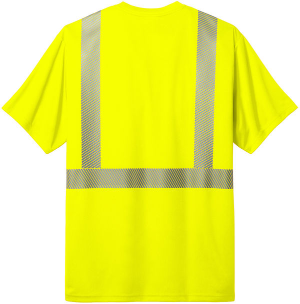 An image of a Custom CornerStone ANSI 107 Class 2 Segmented Tape Tee in Safety Yellow!