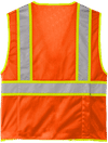 Am image of a Custom CornerStone ANSI 107 Class 2 Surveyor Zippered Two Tone Vest in Safety Orange!