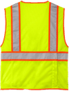 Am image of a Custom CornerStone ANSI 107 Class 2 Surveyor Zippered Two Tone Vest in Safety Yellow!