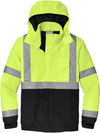 An image of a Custom CornerStone ANSI 107 Class 3 Economy Waterproof Insulated Bomber Jacket in Safety Yellow!