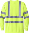 An image of a Custom CornerStone ANSI 107 Class 3 Long Sleeve Snag Resistant Reflective T Shirt in Safety Yellow!