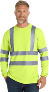 An image of a Custom CornerStone ANSI 107 Class 3 Long Sleeve Snag Resistant Reflective T Shirt!