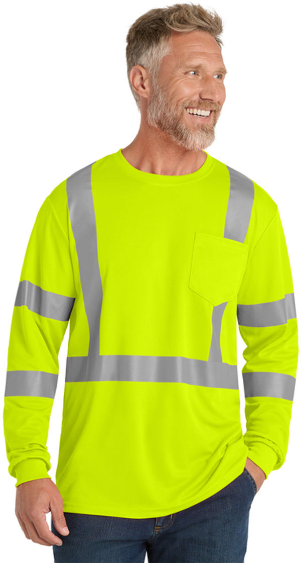 An image of a Custom CornerStone ANSI 107 Class 3 Mesh Long Sleeve Tee!