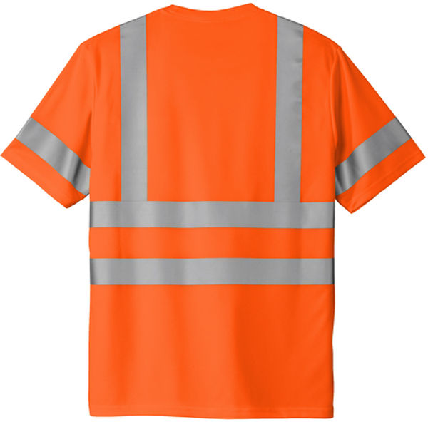 An image of a Custom CornerStone ANSI 107 Class 3 Mesh Tee in Safety Orange!