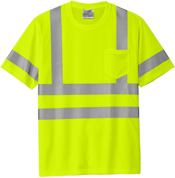 An image of a Custom CornerStone ANSI 107 Class 3 Mesh Tee in Safety Yellow!